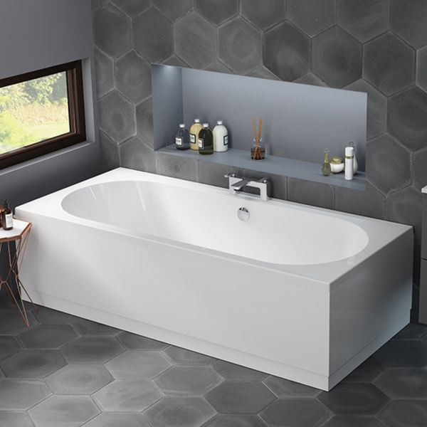 Eastbrook Biscay 1800 x 800 Straight Edge Double Ended Bath
