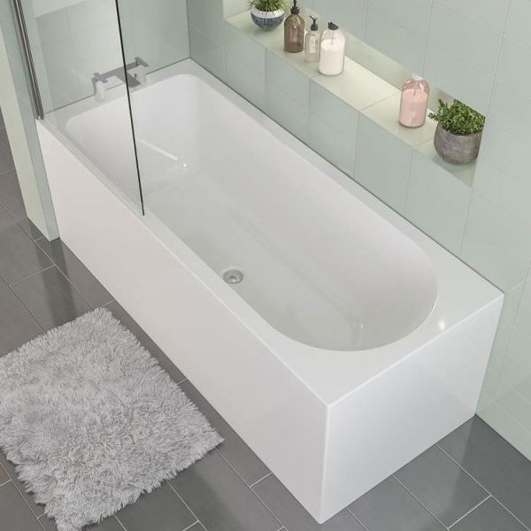 Eastbrook Beauforte Reinforced Biscay 1700 x 700 Left Handed Single Ended Shower Bath