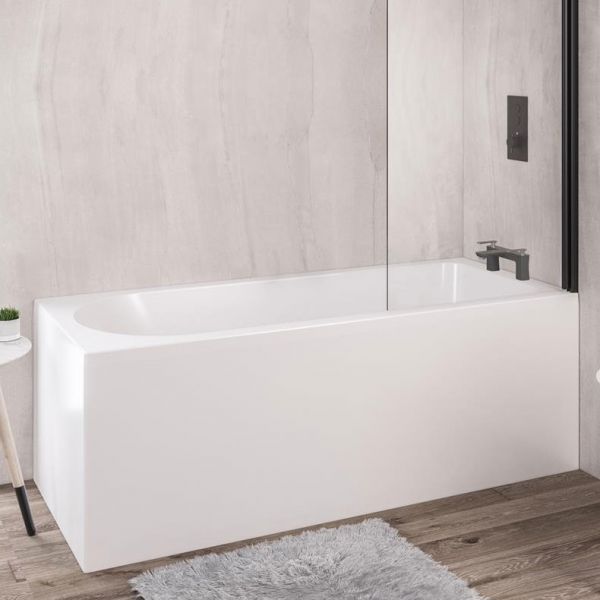 Eastbrook Biscay 1700 x 700 Right Handed Single Ended Shower Bath #2