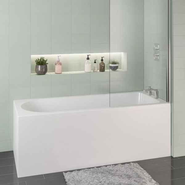Eastbrook Biscay 1700 x 700 Right Handed Single Ended Shower Bath #3