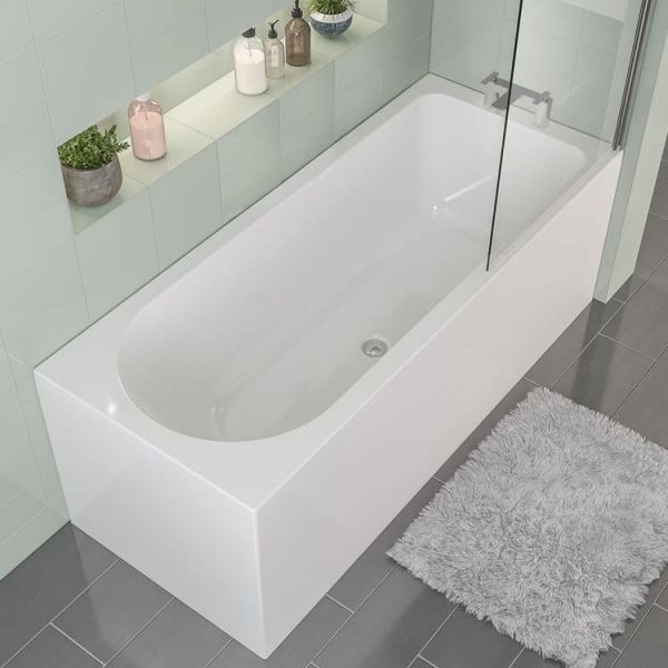 Eastbrook Beauforte Reinforced Biscay 1700 x 750 Right Handed Single Ended Shower Bath