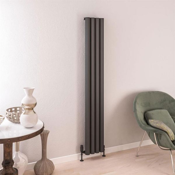 Eastbrook Burford 1800 x 275 Matt Anthracite Aluminium Designer Radiator #2