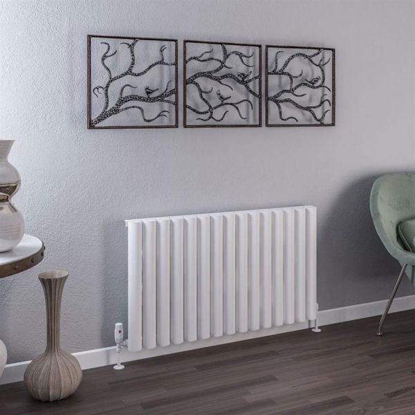 Eastbrook Burford 600 x 1045 Matt White Aluminium Designer Radiator #2