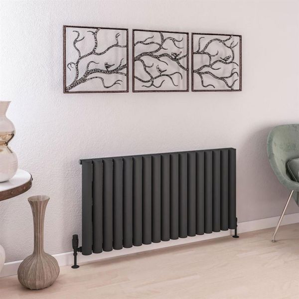 Eastbrook Burford 600 x 1185 Matt Anthracite Aluminium Designer Radiator #2