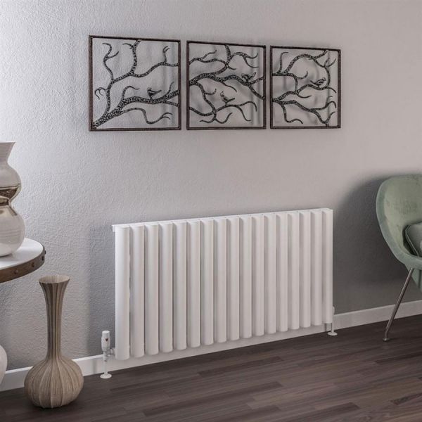 Eastbrook Burford 600 x 1185 Matt White Aluminium Designer Radiator #2