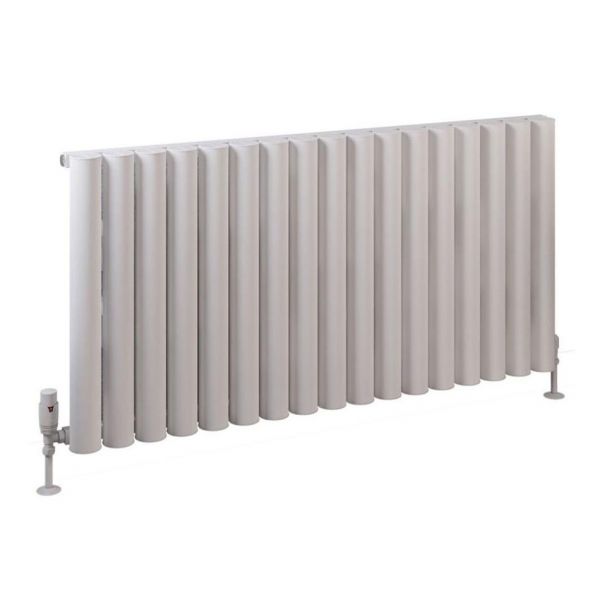 Eastbrook Burford 600 x 1185 Matt White Aluminium Designer Radiator