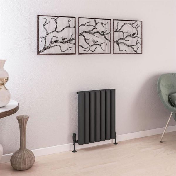 Eastbrook Burford 600 x 485 Matt Anthracite Aluminium Designer Radiator #2