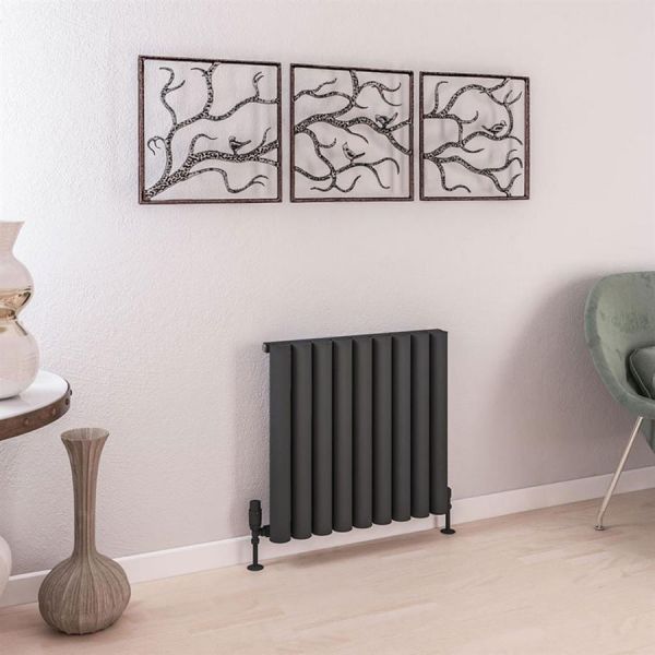 Eastbrook Burford 600 x 625 Matt Anthracite Aluminium Designer Radiator #2