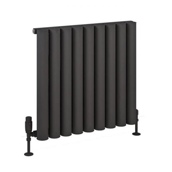 Eastbrook Burford 600 x 625 Matt Anthracite Aluminium Designer Radiator