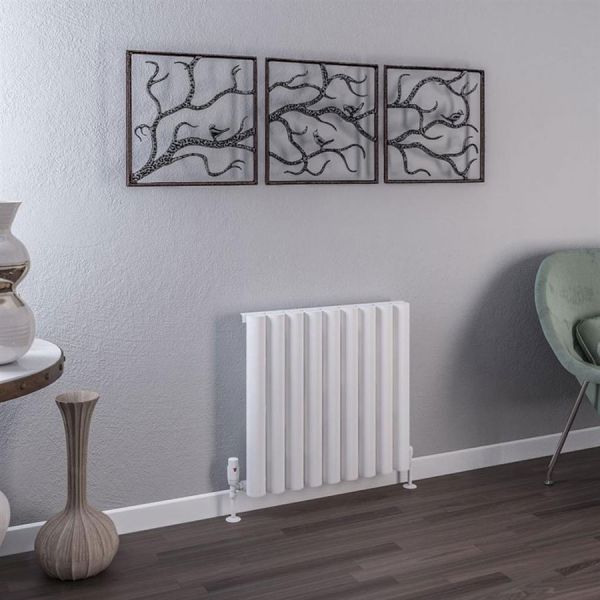 Eastbrook Burford 600 x 625 Matt White Aluminium Designer Radiator #2