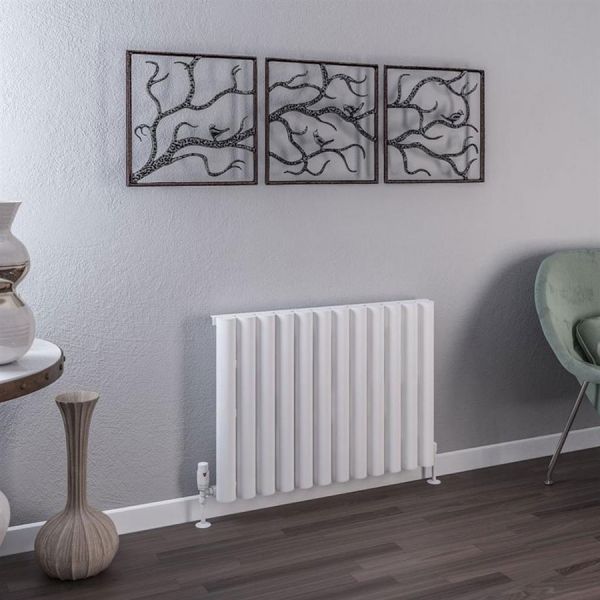 Eastbrook Burford 600 x 835 Matt White Aluminium Designer Radiator #2