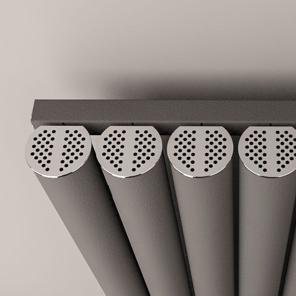 Eastbrook Burford 1800 x 415 Vertical Matt Anthracite Designer Aluminium Radiator #4