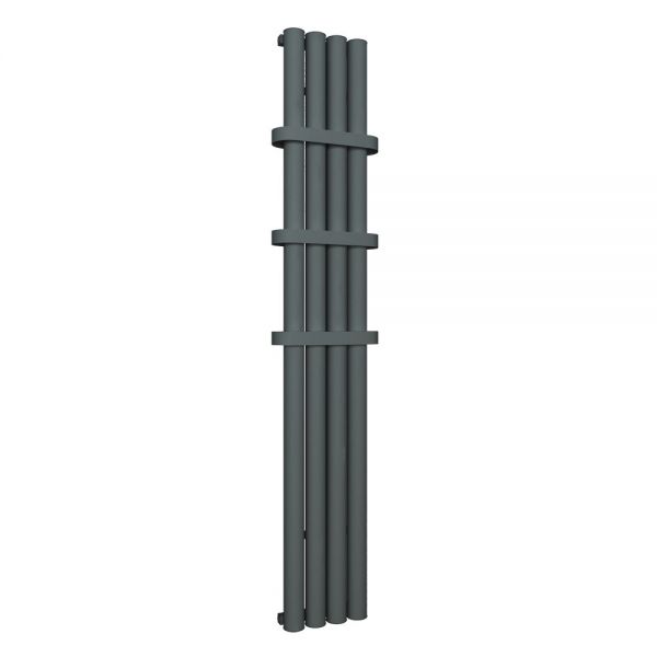 Eastbrook Burford 1800 x 415 Vertical Matt Anthracite Designer Aluminium Radiator