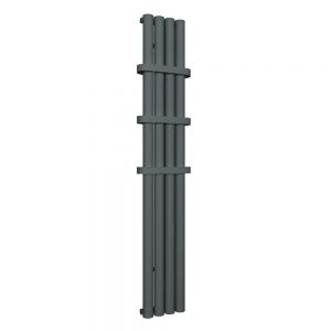 Eastbrook Burford 1800 x 485 Vertical Matt Anthracite Designer Aluminium Radiator