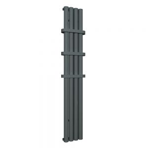 Eastbrook Burford 1800 x 485 Vertical Matt Anthracite Designer Aluminium Radiator