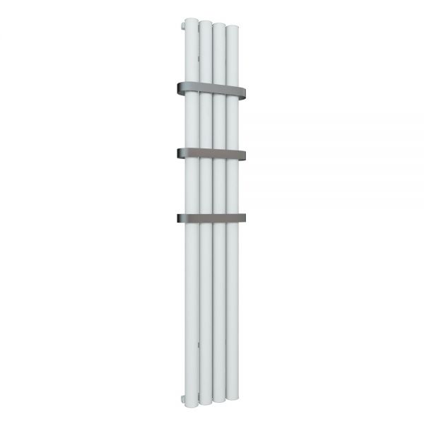 Eastbrook Burford 1800 x 415 Vertical Matt White Designer Aluminium Radiator #2