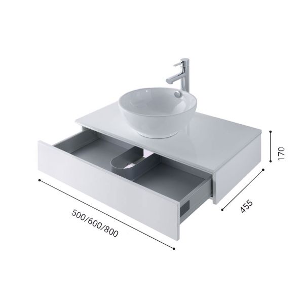 Eastbrook Castilla 500 White Wall Hung Drawer Unit #2