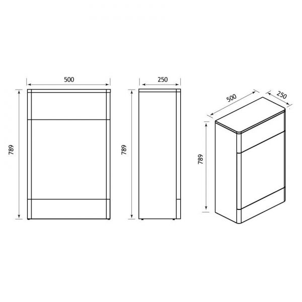 Eastbrook Cavone 500 White WC Unit #3