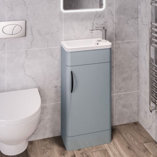 Eastbrook Cavone Cloakroom 400 Grey Floor Standing Vanity Unit #2