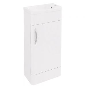 Eastbrook Cavone Cloakroom 400 White Floor Standing Vanity Unit