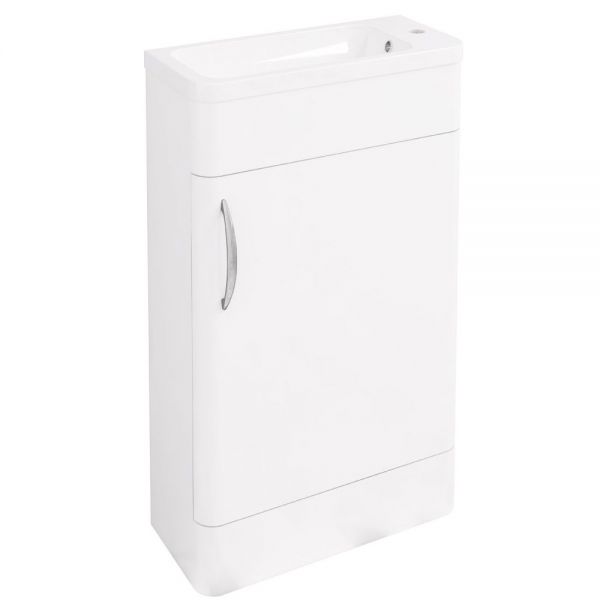 Eastbrook Cavone Cloakroom 500 White Floor Standing Vanity Unit