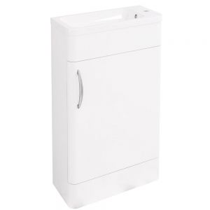 Eastbrook Cavone Cloakroom 500 White Floor Standing Vanity Unit