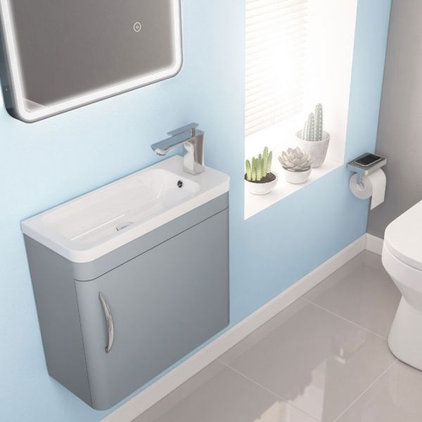 Eastbrook Cavone Cloakroom 500 Grey Wall Hung Vanity Unit #2