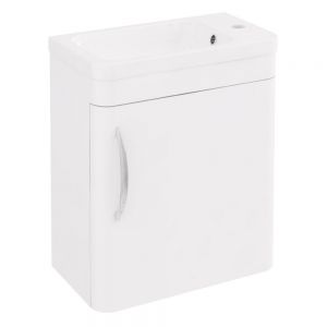 Eastbrook Cavone Cloakroom 400 White Wall Hung Vanity Unit