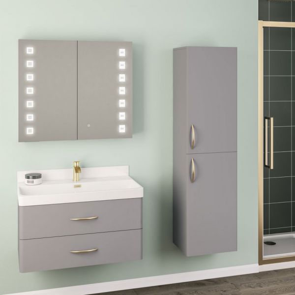 Eastbrook Cavone 1500 Grey Wall Hung Tall Storage Unit #2