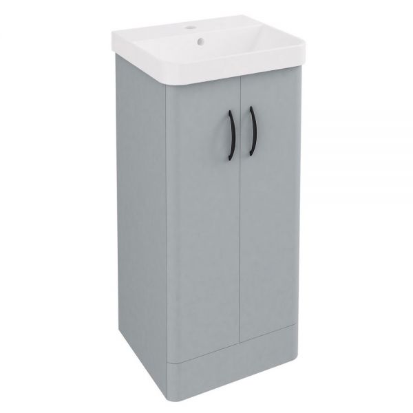 Eastbrook Cavone II 400 Grey Floor Standing 2 Door Vanity Unit