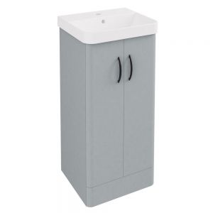 Eastbrook Cavone II 400 Grey Floor Standing 2 Door Vanity Unit