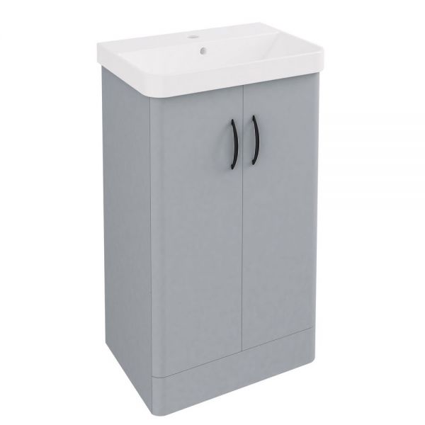 Eastbrook Cavone II 500 Grey Floor Standing 2 Door Vanity Unit