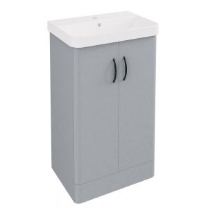 Eastbrook Cavone II 500 Grey Floor Standing 2 Door Vanity Unit