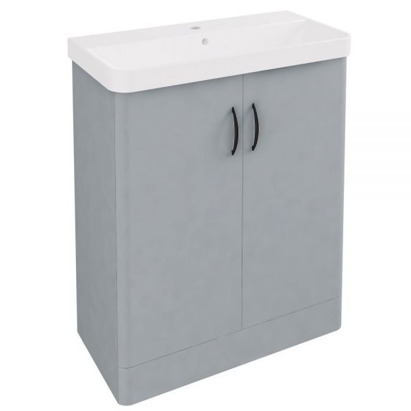 Eastbrook Cavone II 700 Grey Floor Standing 2 Door Vanity Unit