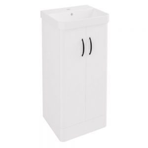 Eastbrook Cavone II 400 White Floor Standing 2 Door Vanity Unit