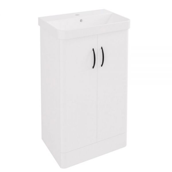 Eastbrook Cavone II 500 White Floor Standing 2 Door Vanity Unit