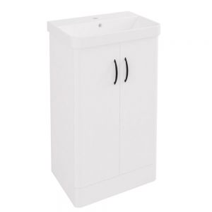 Eastbrook Cavone II 500 White Floor Standing 2 Door Vanity Unit