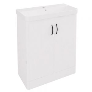 Eastbrook Cavone II 700 White Floor Standing 2 Door Vanity Unit