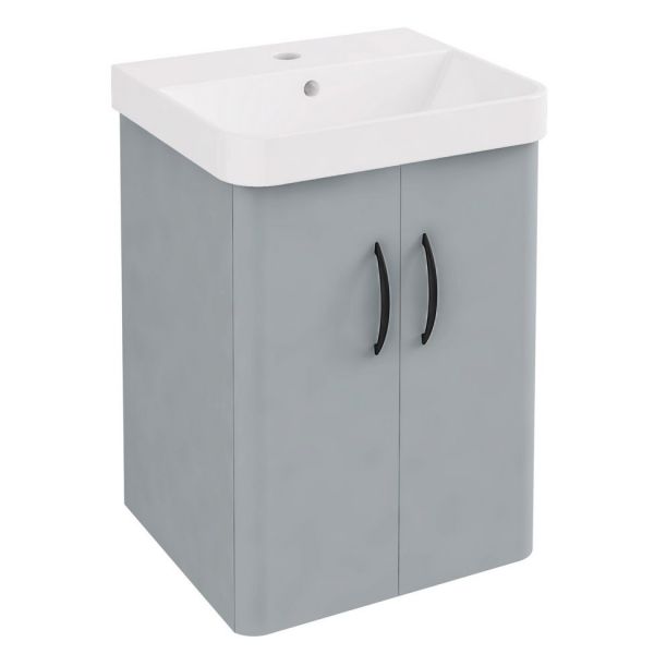Eastbrook Cavone II 400 Grey Wall Hung 2 Door Vanity Unit