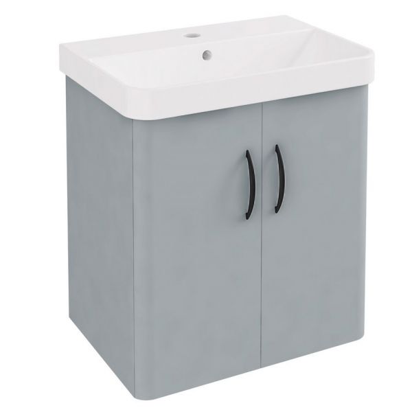 Eastbrook Cavone II 500 Grey Wall Hung 2 Door Vanity Unit