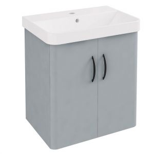 Eastbrook Cavone II 500 Grey Wall Hung 2 Door Vanity Unit