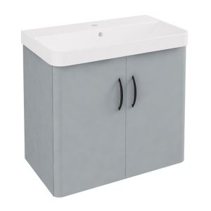 Eastbrook Cavone II 600 Grey Wall Hung 2 Door Vanity Unit