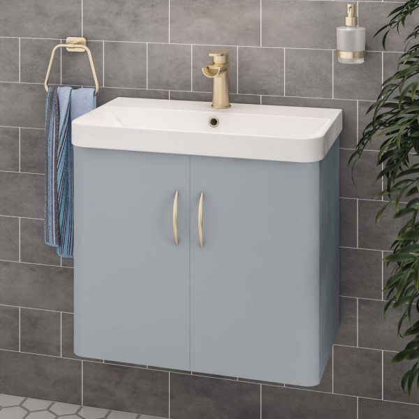 Eastbrook Cavone II 700 Grey Wall Hung 2 Door Vanity Unit #2