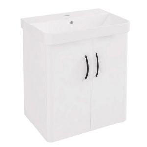 Eastbrook Cavone II 500 White Wall Hung 2 Door Vanity Unit