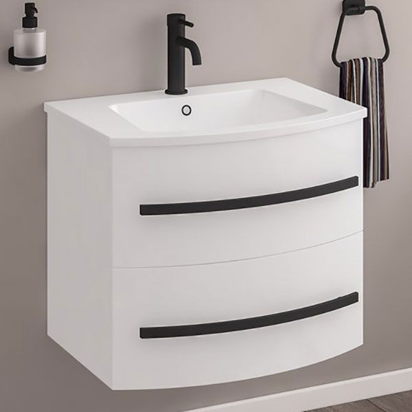 Eastbrook Centa 600 White Wall Hung Vanity Unit