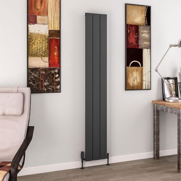 Eastbrook Charlton 1800 x 280 Matt Anthracite Aluminium Designer Radiator #2