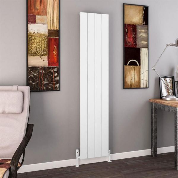 Eastbrook Charlton 1800 x 375 Matt White Aluminium Designer Radiator #2