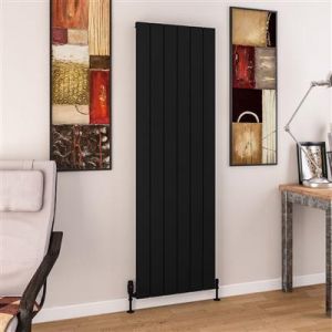 Eastbrook Charlton 1800 x 565 Vertical Matt Black Designer Aluminium Radiator