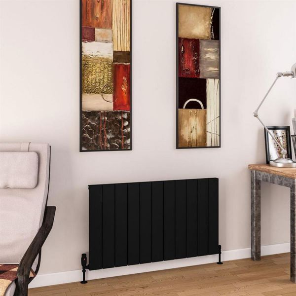 Eastbrook Charlton 600 x 1040 Matt Black Aluminium Designer Radiator #2