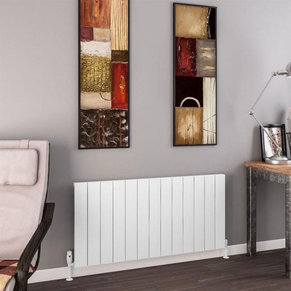 Eastbrook Charlton 600 x 1230 Matt White Aluminium Designer Radiator #2